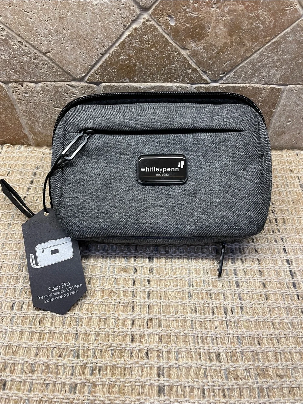 Whitleypenn Gray Folio Pro EDC/Tech Travel Organizer Pouch